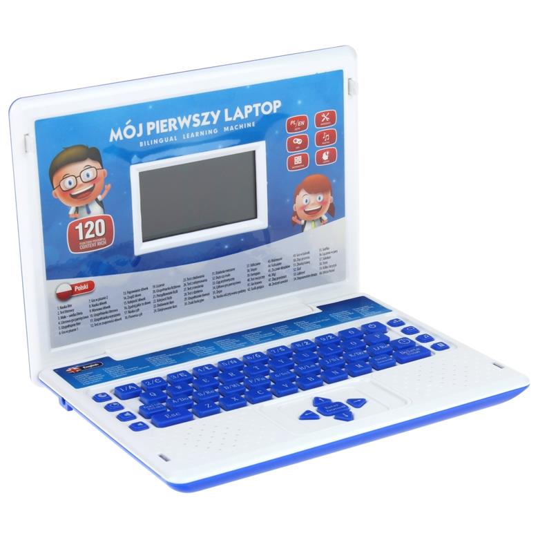 Interactive Educational Laptop Computer For Children Pl/Ang 120 Options Blue