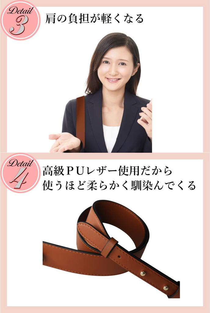 REGANOIR Adjustable Shoulder Strap, Replacement Strap for Shoulder Bags, Comfortable for Shoulder Pain, Available In Black, Brown, White, and Red