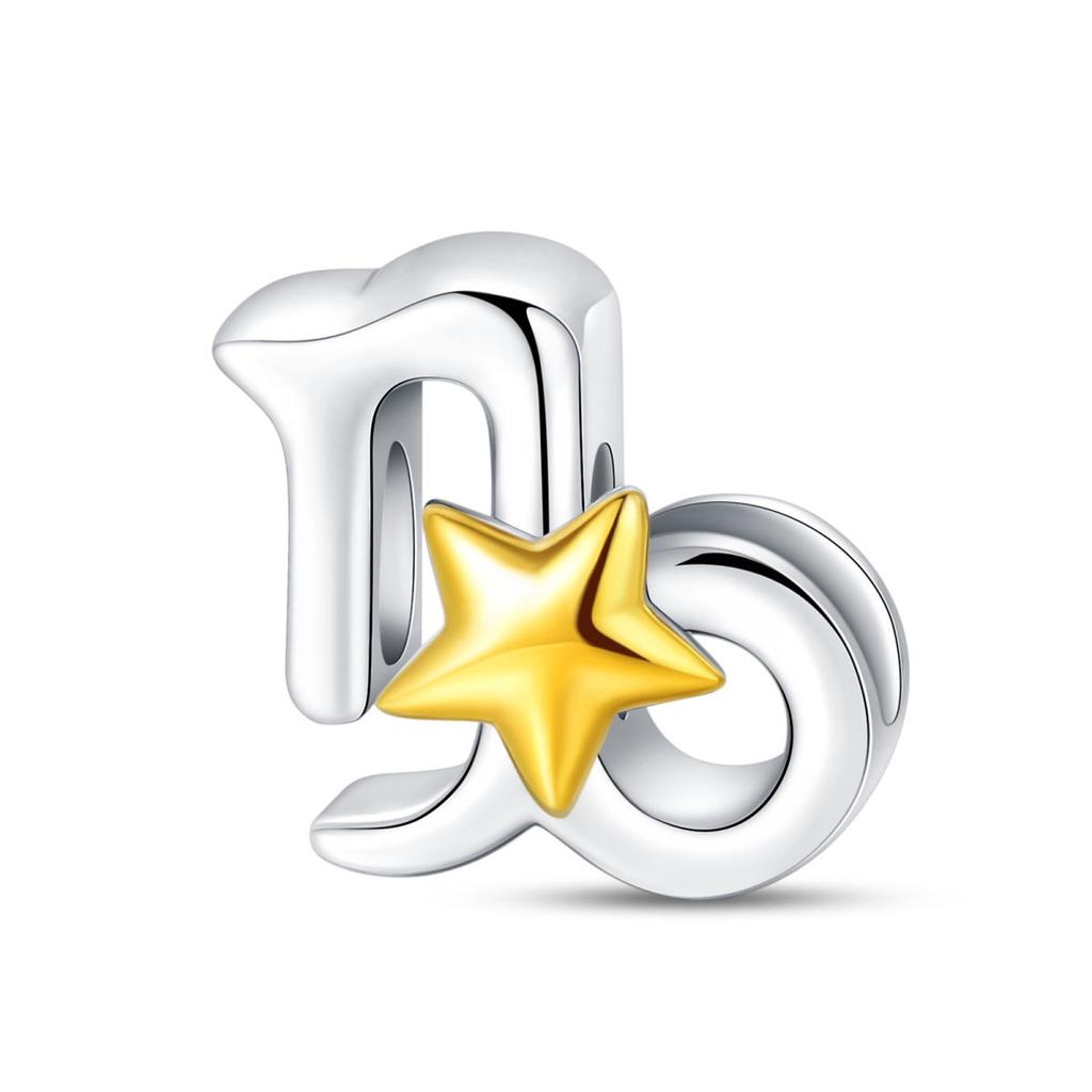 Twelve Constellations Charm Pendant Beads Diy Jewelry Bracelets Necklace Accessories Copper Beads