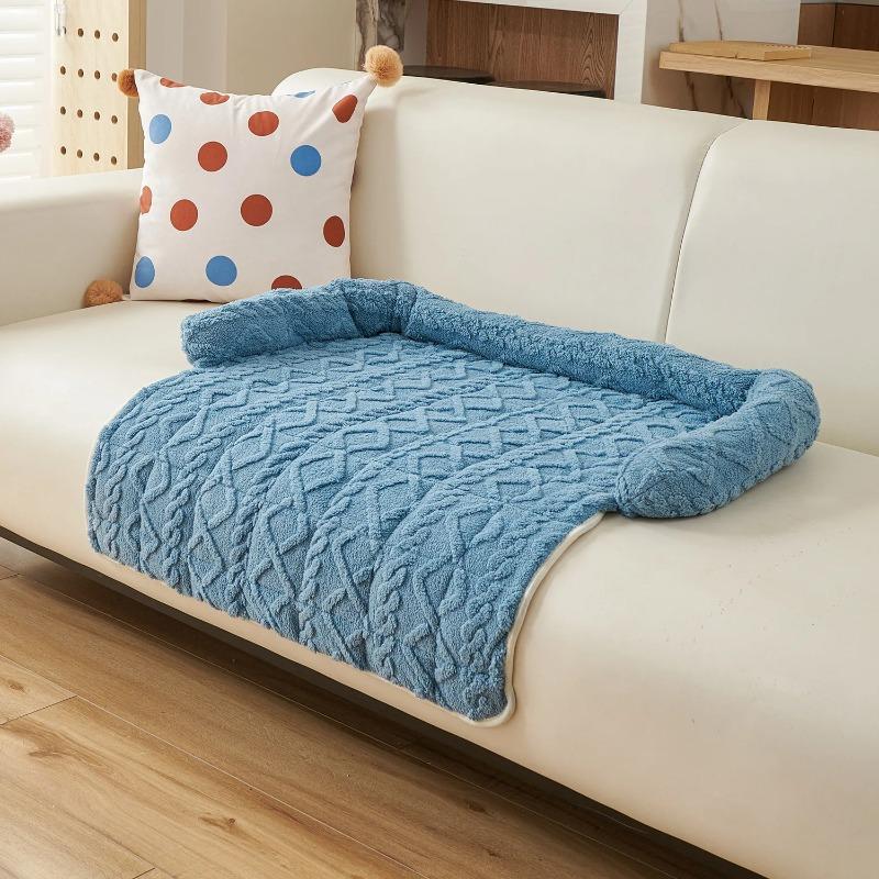 Gruba Pluszowa Sofa Kanapa Pokrowiec na Legowisko dla Psa Zmywalny Zdejmowany Pokrowiec Miękka Mata dla Zwierząt Małe Zwierzęta Wytrzymały Koc Dom Podróżny i Wewnątrz