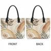  Boho Floral Canvas Tote Bag for Women Casual Large Capacity Shopping Shoulder Handbag