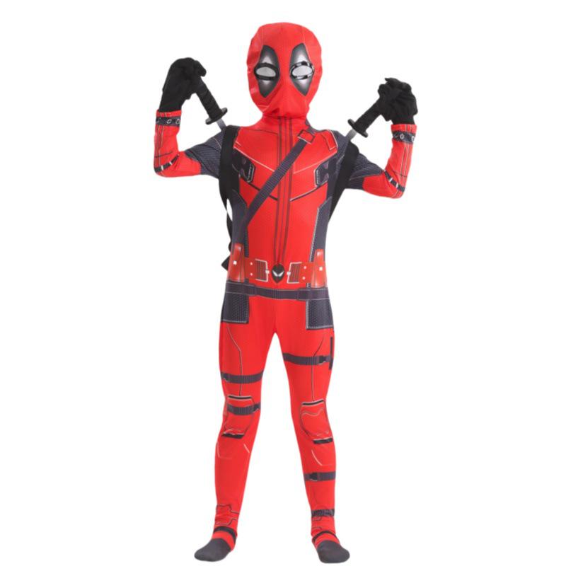Deadpool Einteiler Bodysuit Kostüm für Kinder & Erwachsene - Halloween Cosplay Outfit