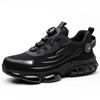 [TimGross] Safety Shoes Work Boots Men's Dial Closure Steel Toe Cap Safety Shoes Breathable Lightweight Non-Slip Stylish Safety Shoes 266/Black/42