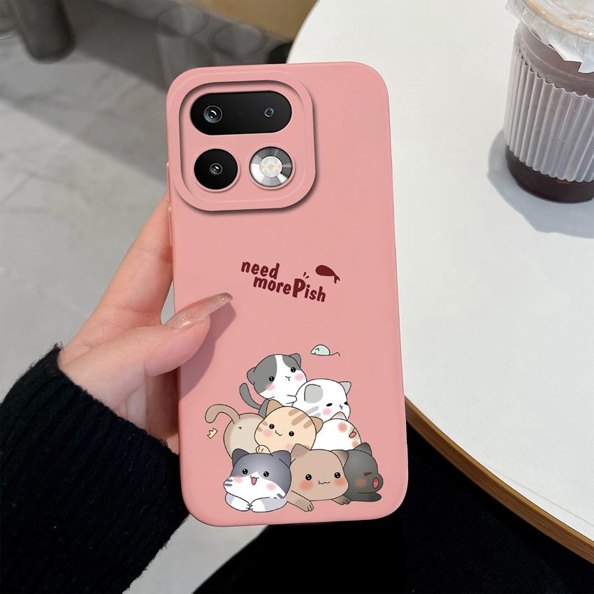 For Oppo Realme 16 14 15 Pro Plus C85 Pro P3 Lite Oppo Reno15 Pro A6X A95 A72 A73 A74 Phone Case Cute Cat Cartoon Lightweight Camera Protection Bumper