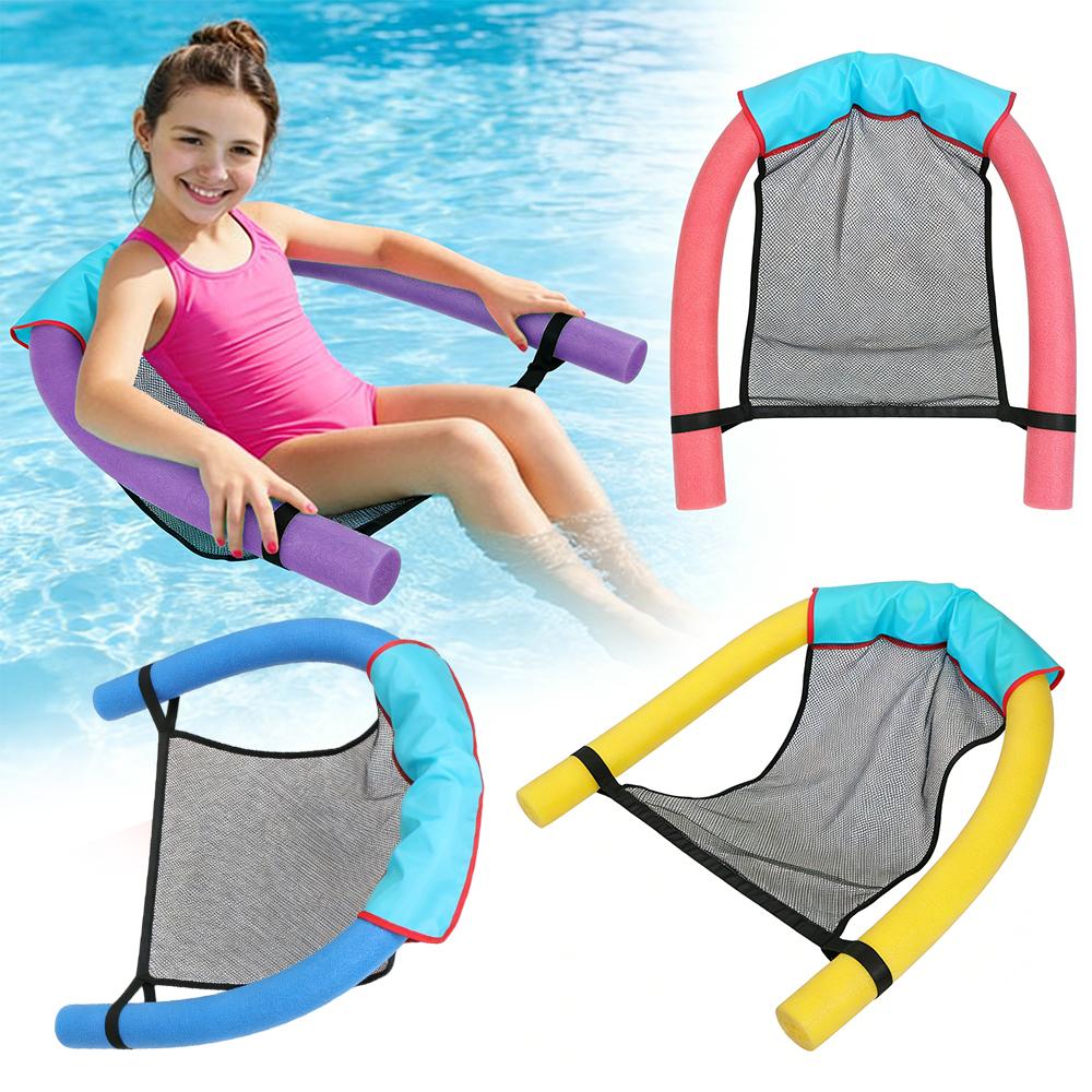 Kids Pool Noodle Chair Floating Buoyancy Bar Pool Float Lounger For Pool Adults Strong Floating Force No Leak Water Toy