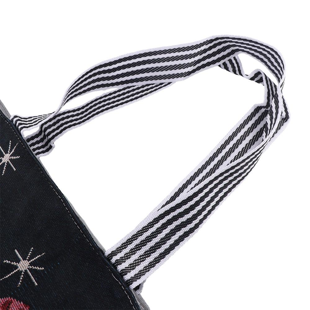 Canvas Ethnic Style Handbag Large Capacity Animal Shoulder Bag Cute Cat Cloth Bag  Storage Bag