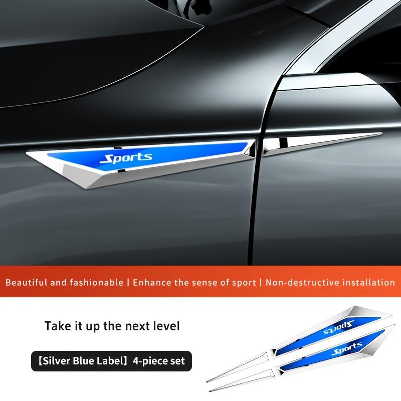 Car Emblems 2pcs Stainless Steel Car Side Conversion Stickers Car Mudguards with Adhesive Backing Universal Car Decals Creative And Cool Car Decals