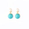 925 Silver Needle Freshwater Pearl & Turquoise Retro Earrings - Unique Autumn/Winter Style
