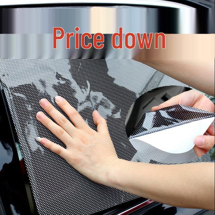 Black Dot Car Sunshade Window Static Stickers - 38x42CM