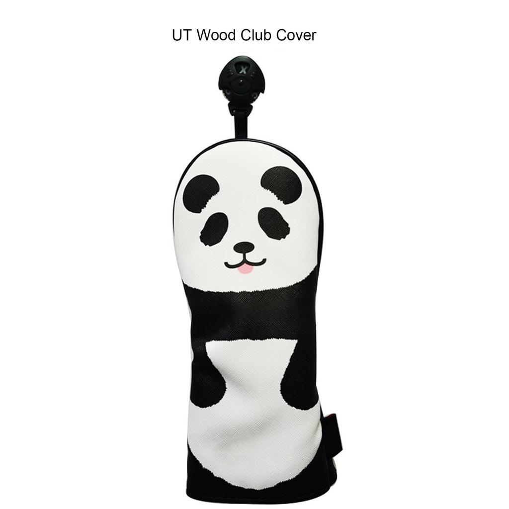 PU Leather Golf Wood Head Covers Waterproof Cartoon Thicken Plush No.5 Golf Club Headcover