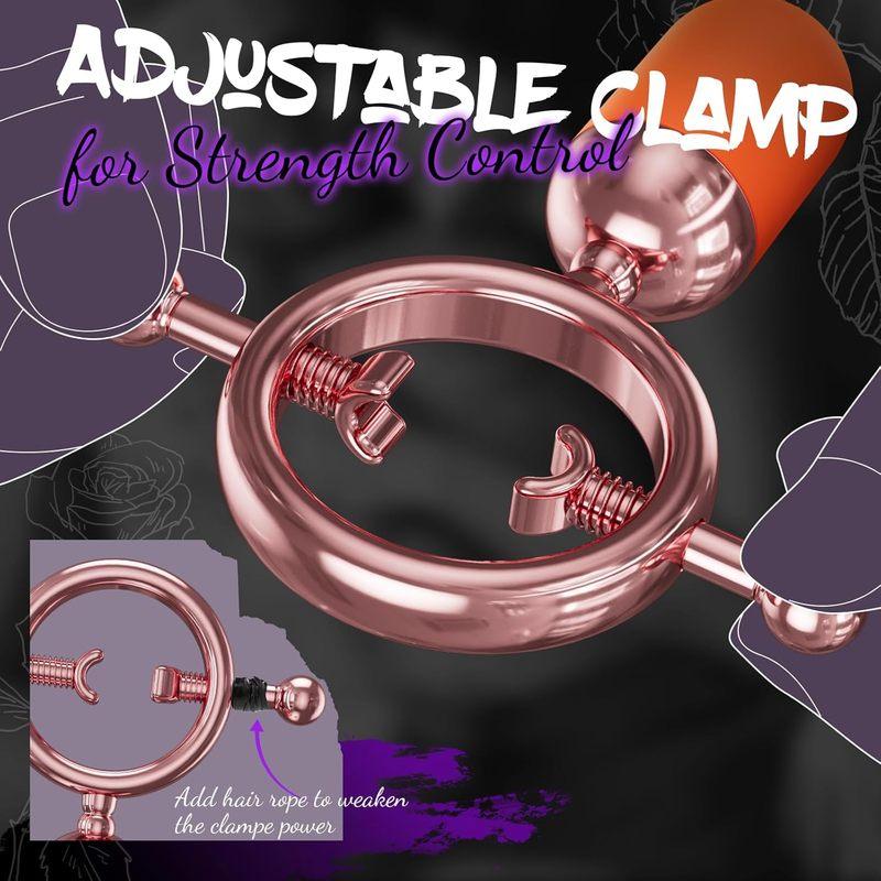 New 9 Modes Electric Nipple Clamp Breast Massage Vibrator Adjustable Nipple Clips Adult Stimulator Sex Toys For Women Couples