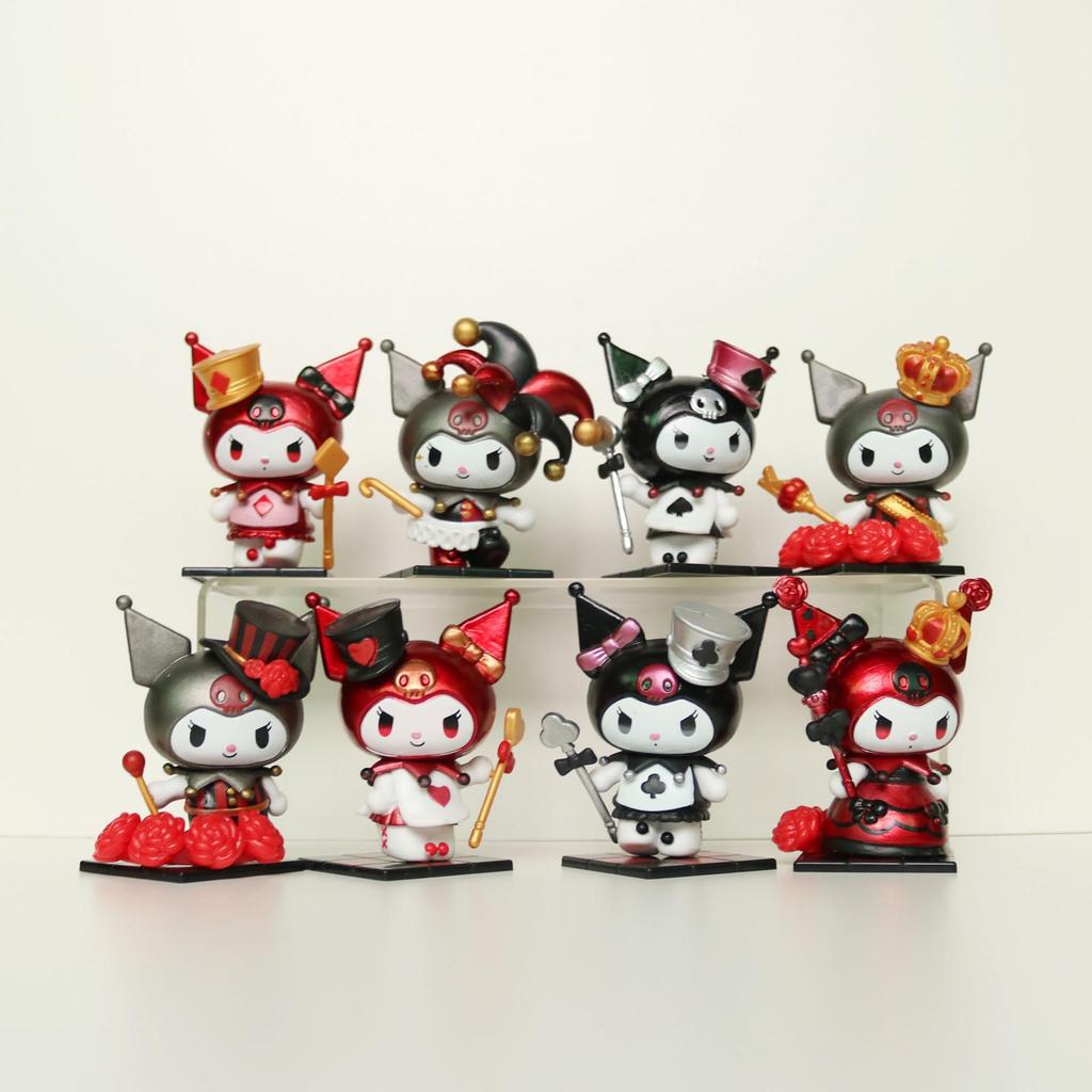 Kuromi & My Melody Hand-painted Poker Dolls: Trendy Heart Ornaments & Children's Gifts