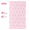 Pink Bow Beach Towel flat print Coquette Aesthetic Ribbon Bath Towels for Summer Holiday Pool Party Outdoor Travel Shawl