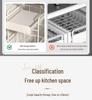 Estante para Fregadero de Cocina Multifuncional con Cestas Extraíbles y Almacenamiento para Especias