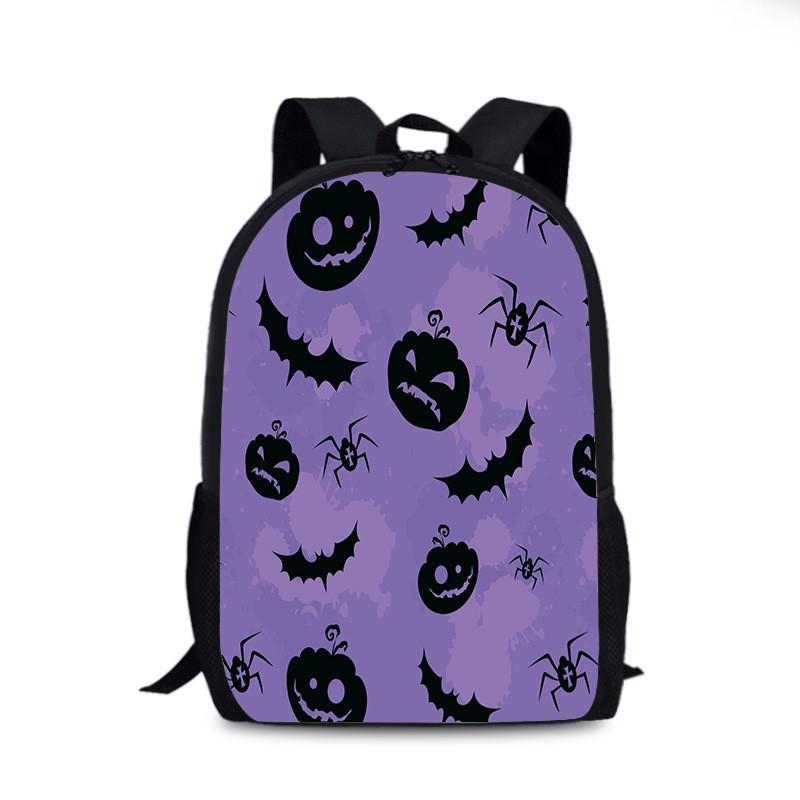 Halloween Fledermaus Kürbis Rucksack Aus Nylonmaterial Für Den Täglichen Gebrauch Und Street Style
