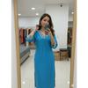 Designer Chanderi Silk Embroidery Kurta Pant Set Indian Bollywood Ethnic Kurti