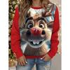 Women's Pullover Sweatshirt Cat Christmas Tree Christmas Casual Long Sleeve Crew Neck Regular Tops