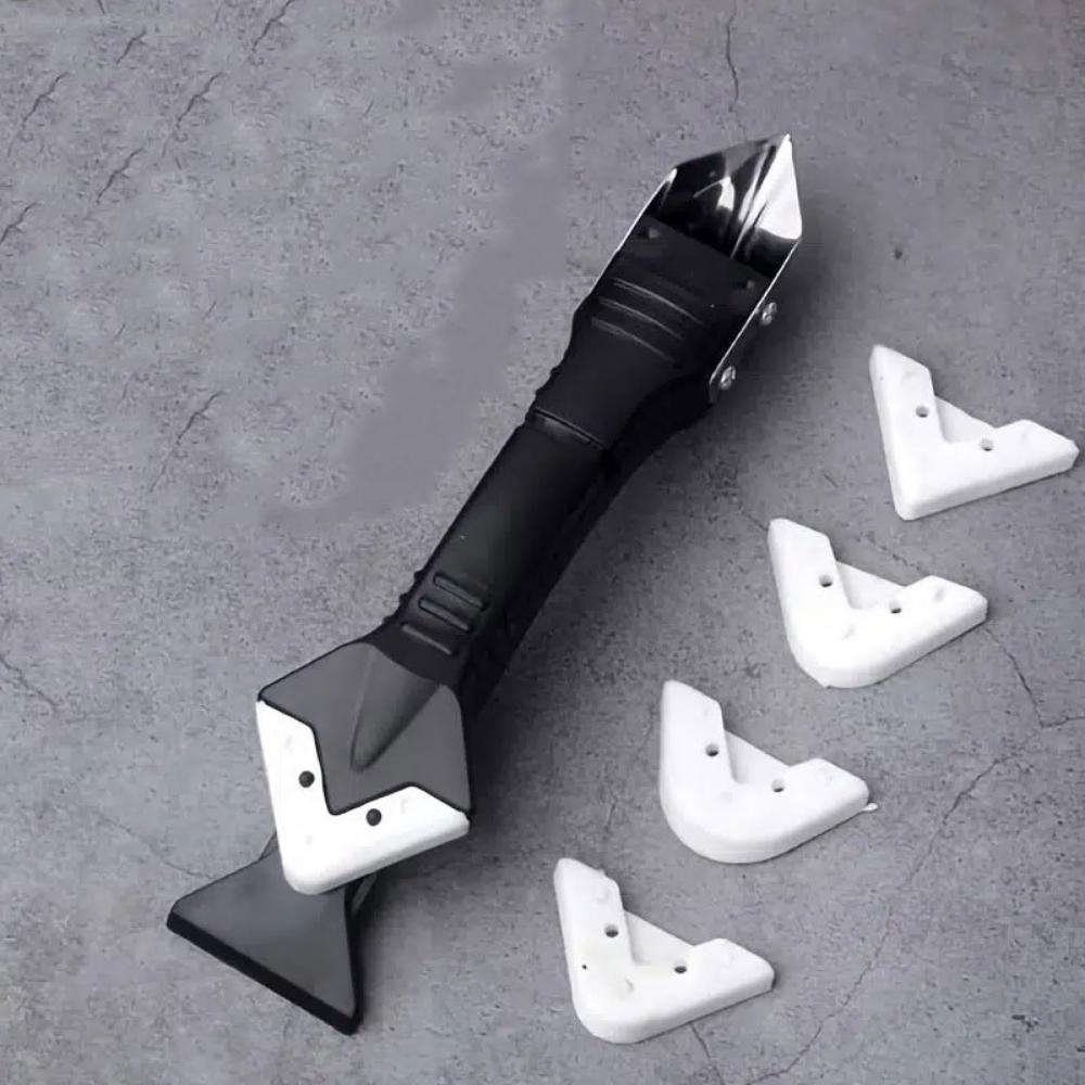 5-in-1 Multi-Purpose Caulk Removal Tool Kit,Metal and Plastic Grouting Scraper,Sealant Angle for Kitchen Sink and Bathroom Window Refurbishment