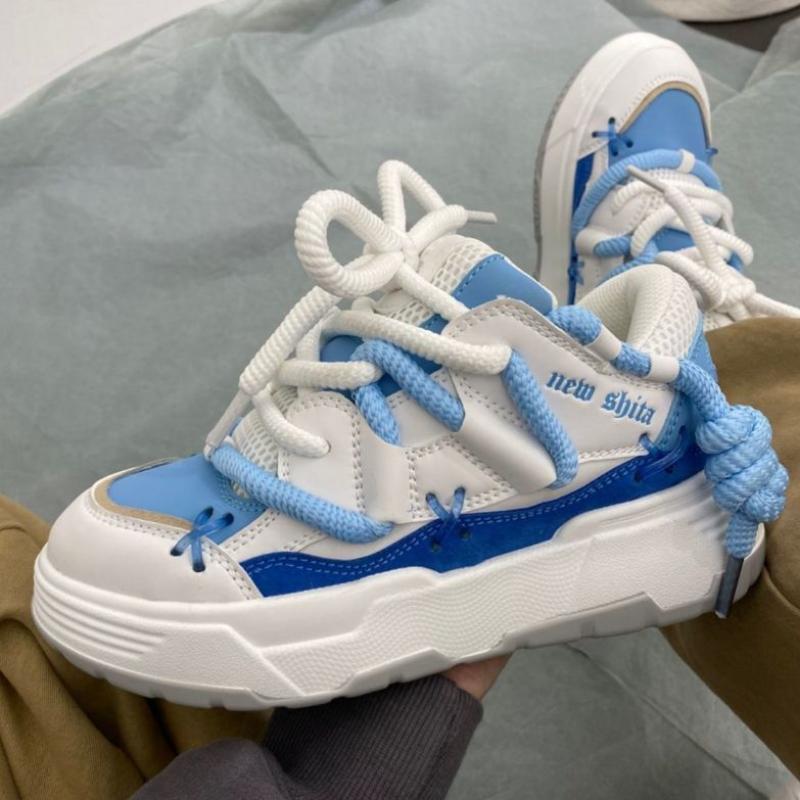 Wide Sole Women Chunky Sneakers Design Bread Shoes Girls Platform Sports Shoes 41 42 Womans Casual Shoes Free Shipping