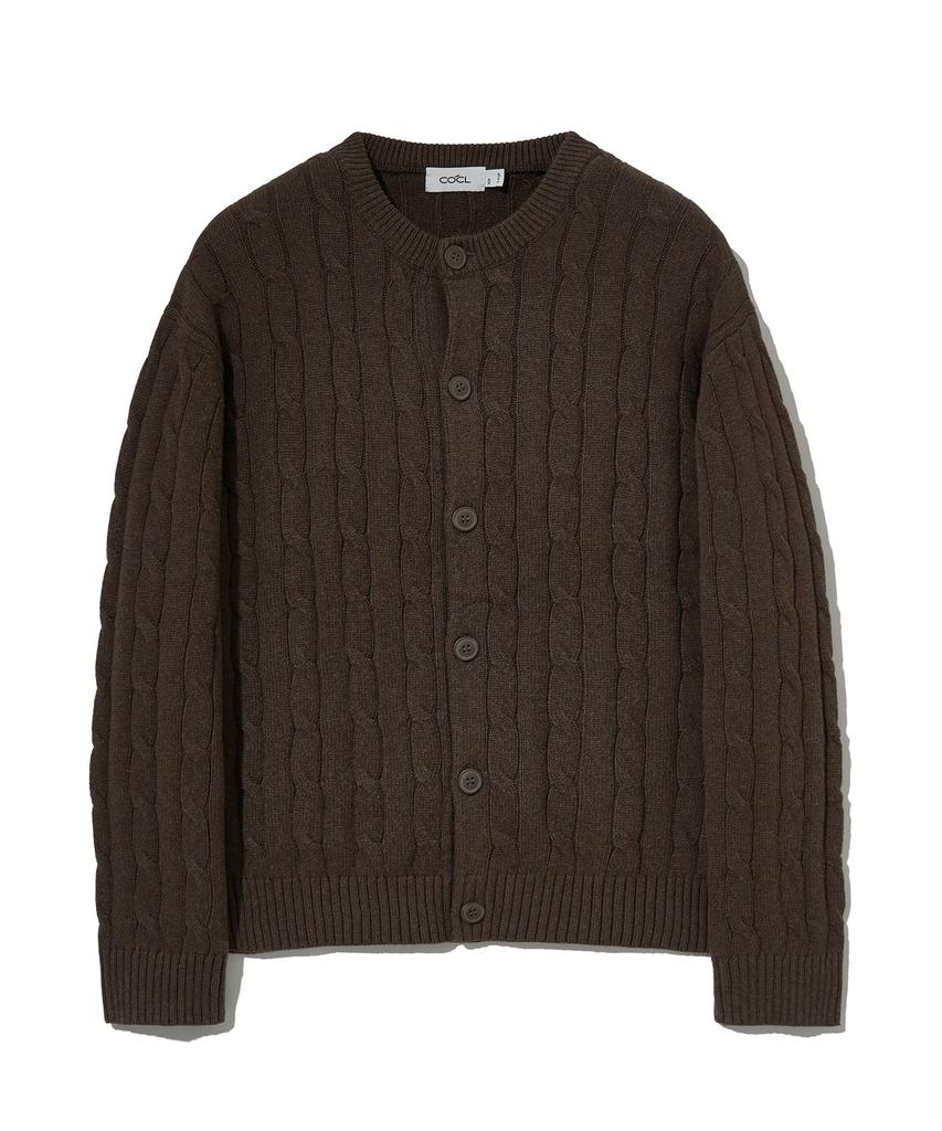 Costume O’Clock Soft Cable Round Cardigan Navy Cooscd021Navy
