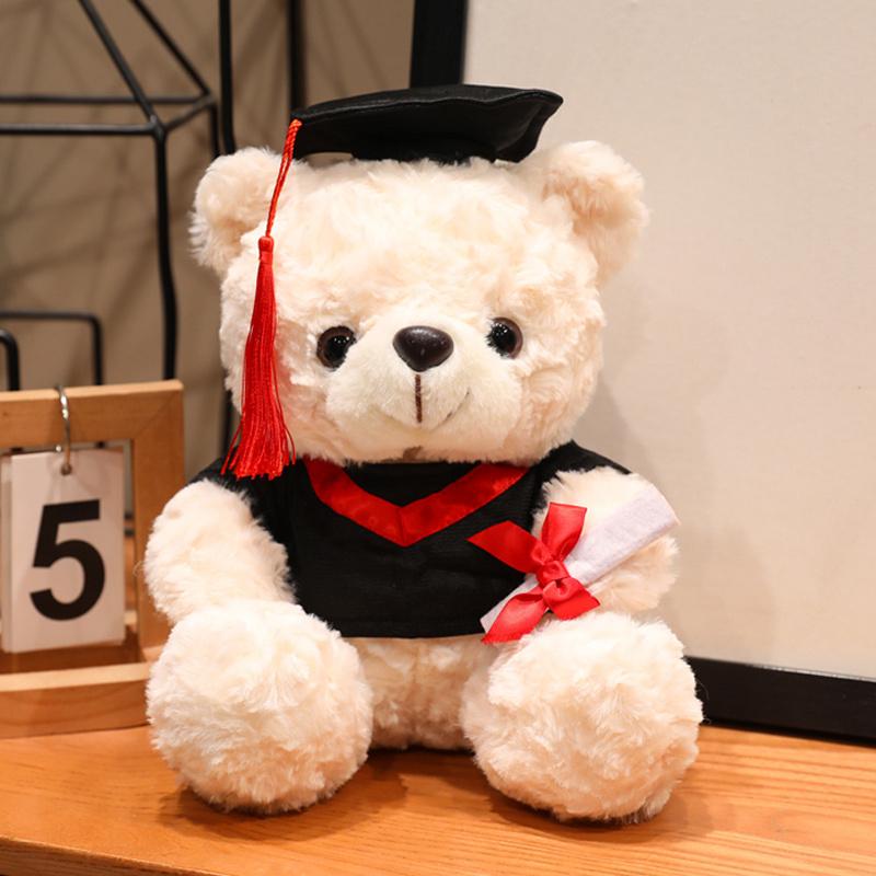Cute Graduation Teddy Bear Plush Toy Bear Doll Stuffed Toy Stuffed Animal Boy Girl Students Birthday Graduation Gift 16cm