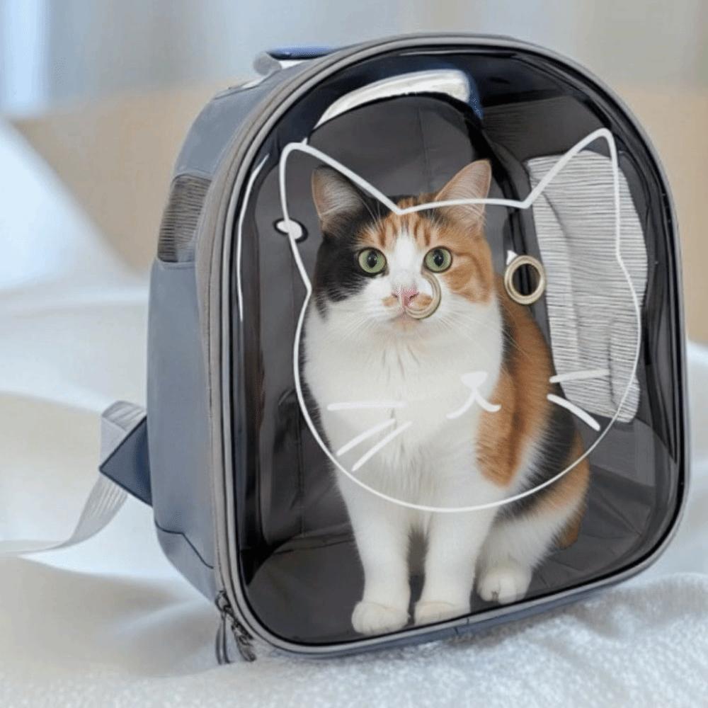 Breathable Pet Carrier Backpack Large Capacity Cat Transport Backpack  Outdoor Activities
