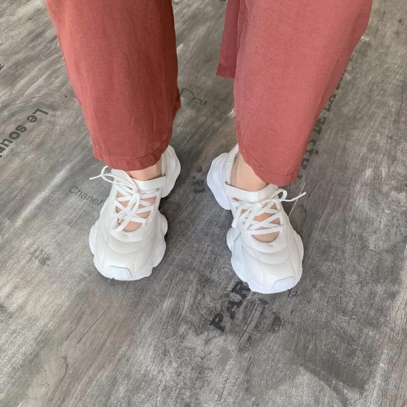 Women's Shoes 2024 Trendy Sports Shoes Fashionable Casual Thick Sole Comfortable Walking Shoes Outdoor Versatile Women's Shoes