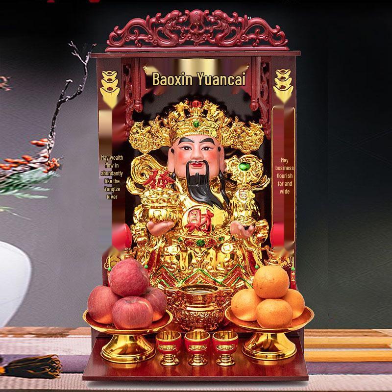 Estatua de Cerámica del Dios de la Riqueza y del Dios Marcial Guan Gong para Decoración del Hogar y la Oficina