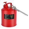 VEVOR Safety Gas Can, 19 L Type II Red Safety Can for Gasoline with Stainless Steel Flame Arrester, Self-Closing Lid, and Flexible Metal Spout
