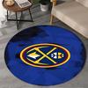 Nuggets Logo Art Round Rug for Livingroom,Bedroom, Palyroom, Chair Rug, Area Rug, Circle Carpet, Large Size Fan Christmas Gift