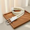 Women's Vintage Woven Belt Non Perforated Needle Buckle Casual Fashion Accessory for Jeans And Pants