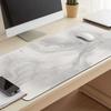 Large Faux Marble White Gray Gaming Mouse Pad Desk Mat Extended Non-Slip Rubber Washable Keyboard Protector Mousepad Gamer