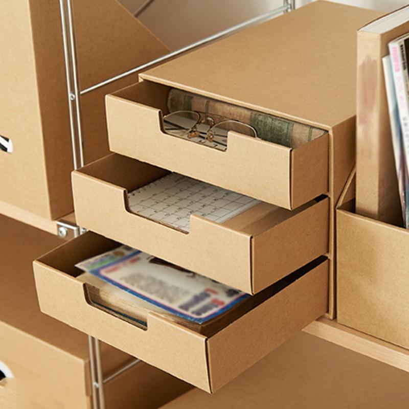 1pc Three Layers Drawers Office File Storage Box,stationery &magazine&File High Quaity Storage Drawer Organiser.