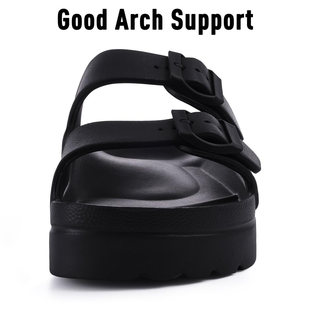 Fashion Kidmi Fashion Women's Platform Sandals With Arch Support Summer Beach Sandals Outdoor Chunky Lightweight Foam Slip On Slides