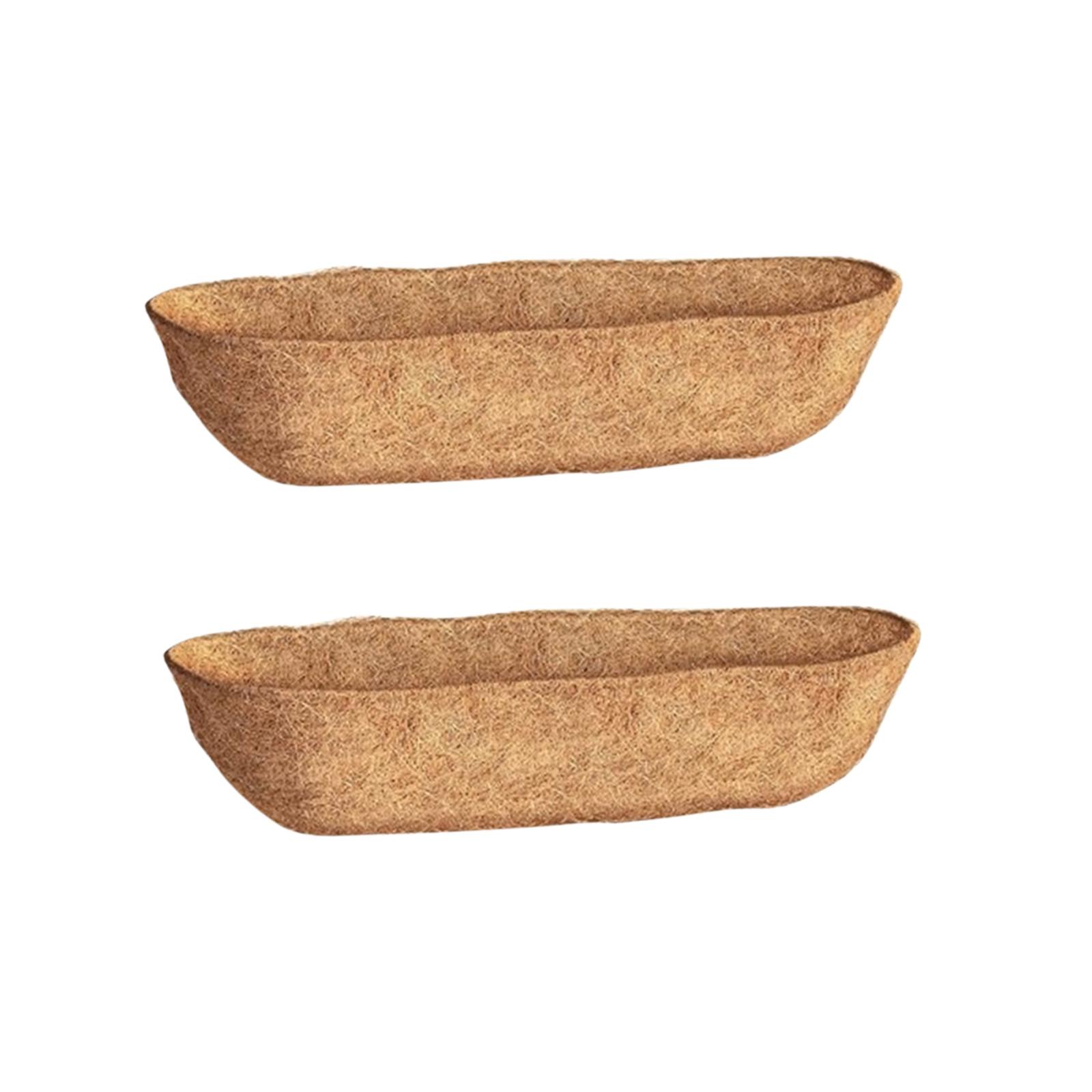 

2 упаковки желобчатых подкладок из какао, натуральная кокосовая койра, вазоны для настенных корзин, вкладыши для оконных рам, корзины для садовых цветочных горшков, корзины для цветочных горшков для забора One Size жёлтый