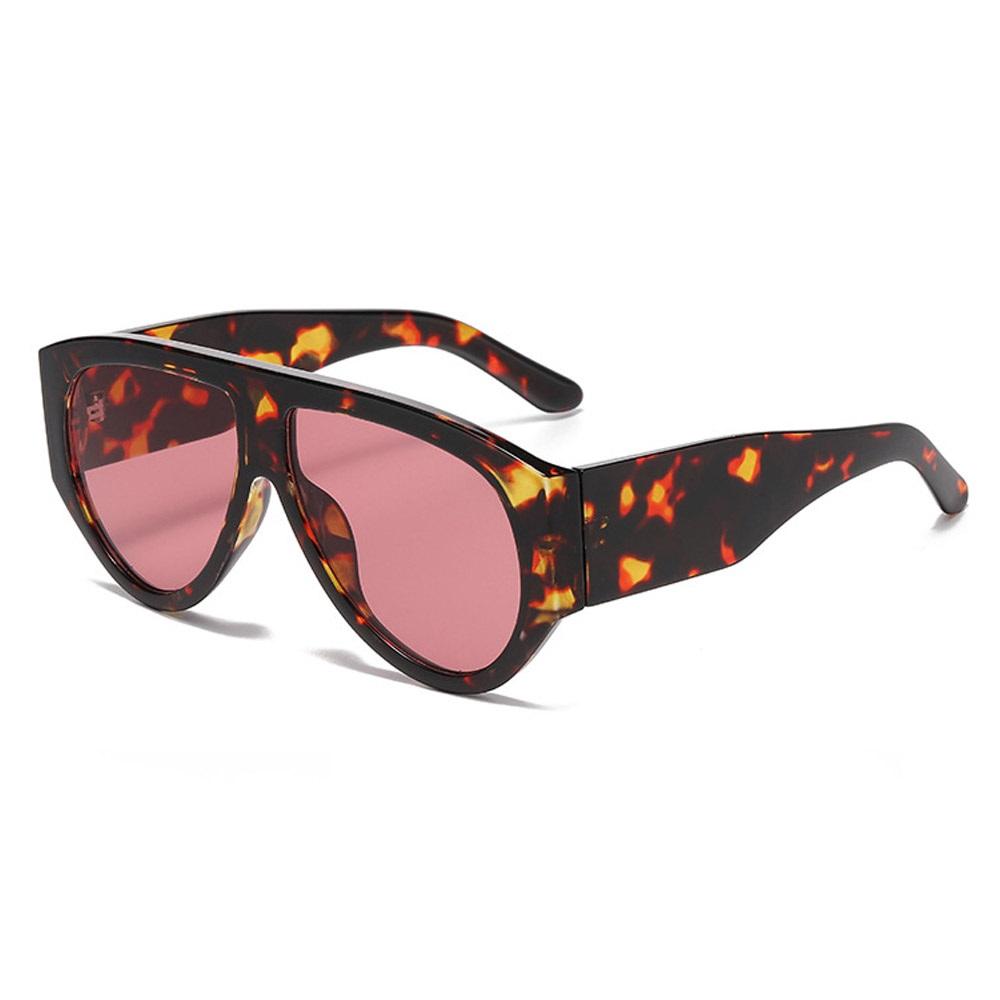 Vintage Oversized Print Sunglasses WomenNew Fashion Oval Hip Hop Sun Glasses Ladies Sexy Elegant Eyewear Leopard Gradient Shades