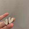 French retro love earrings New trendy stud earrings Women's niche design sense High summer temperament earrings