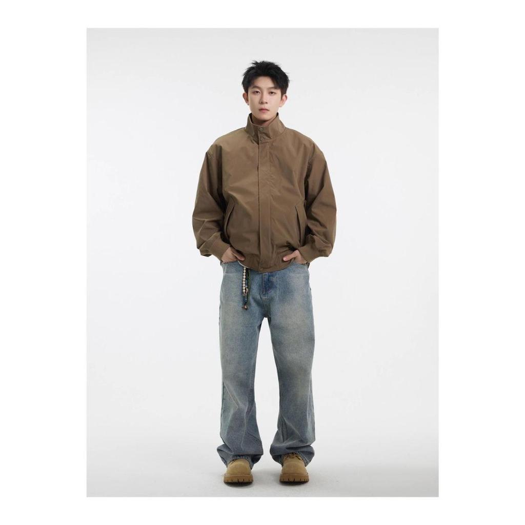 2025 Spring/Autumn Men's Cool Pique Jacket - High Street Trend, Hong Kong, Japanese Harajuku, Korean Style.