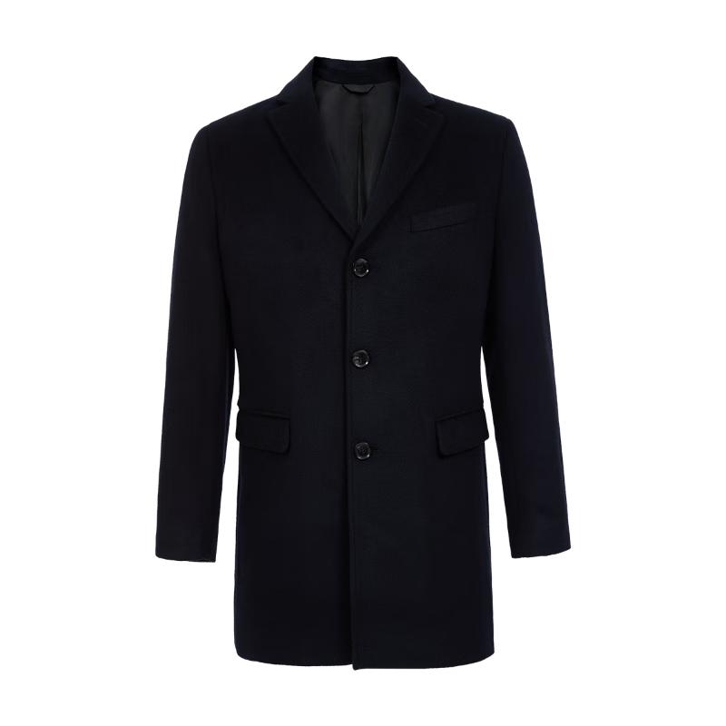 J.Lindeberg Men's Mid-Length Wool Single-Breasted Overcoat