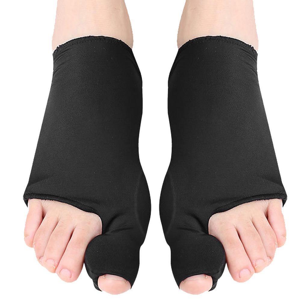 1 Pair Toe Separator Corrector Orthotics Feet Thumb Correction Pedicure StraightenerBlack