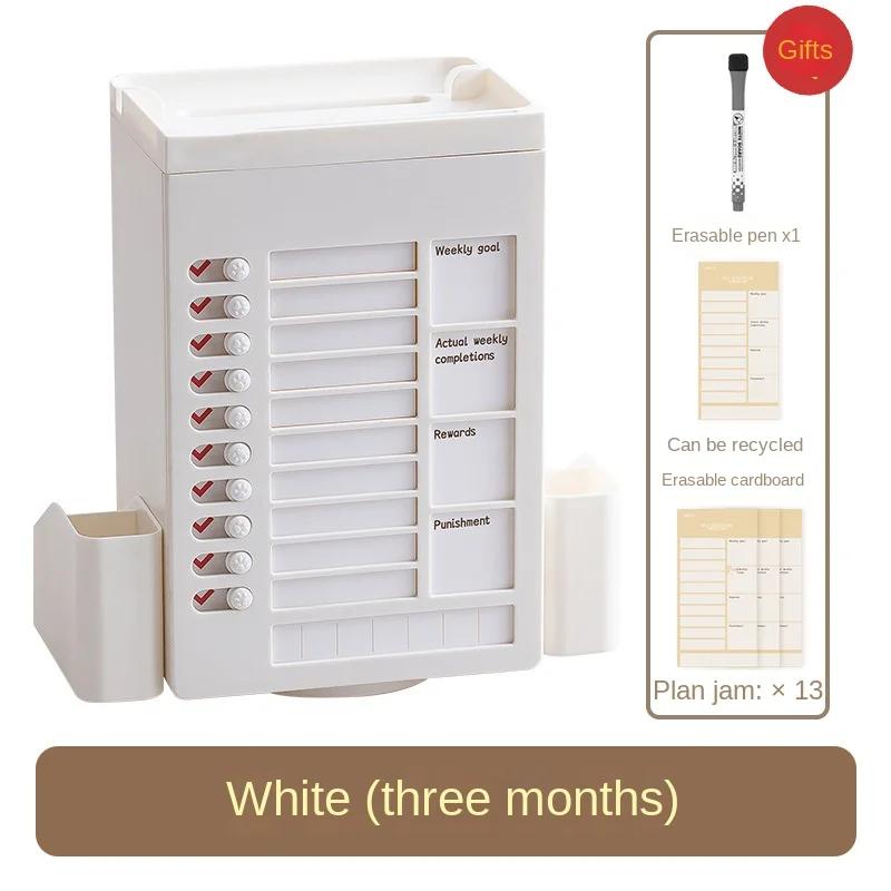 Multi-function Rotating Pen Holder Self-discipline Clock in Desktop Learning Pen Holder Storage Box Desktop Storage Rack