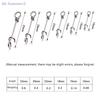 50Pcs Strengthen Stainless Steel Quick Lock Snap Spring Clamp Buckle Lure Drop Rigs Safety Connector Bait Hook For Fishing