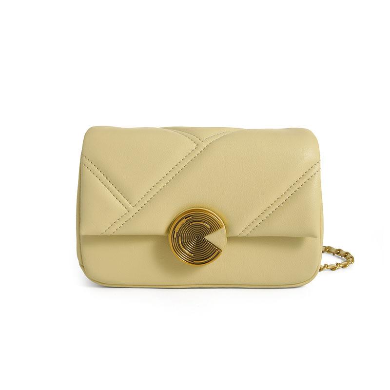 

New Cowhide Women s Bag Rhombus Chain Bag Women s High-end Sense Niche Single Shoulder Leather Messenger Bag