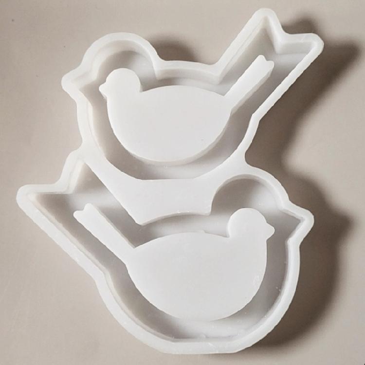 Sturdy Silicone Hollow Bird Shape Mould For Repeated Use In Candle Making And Plasters Craft