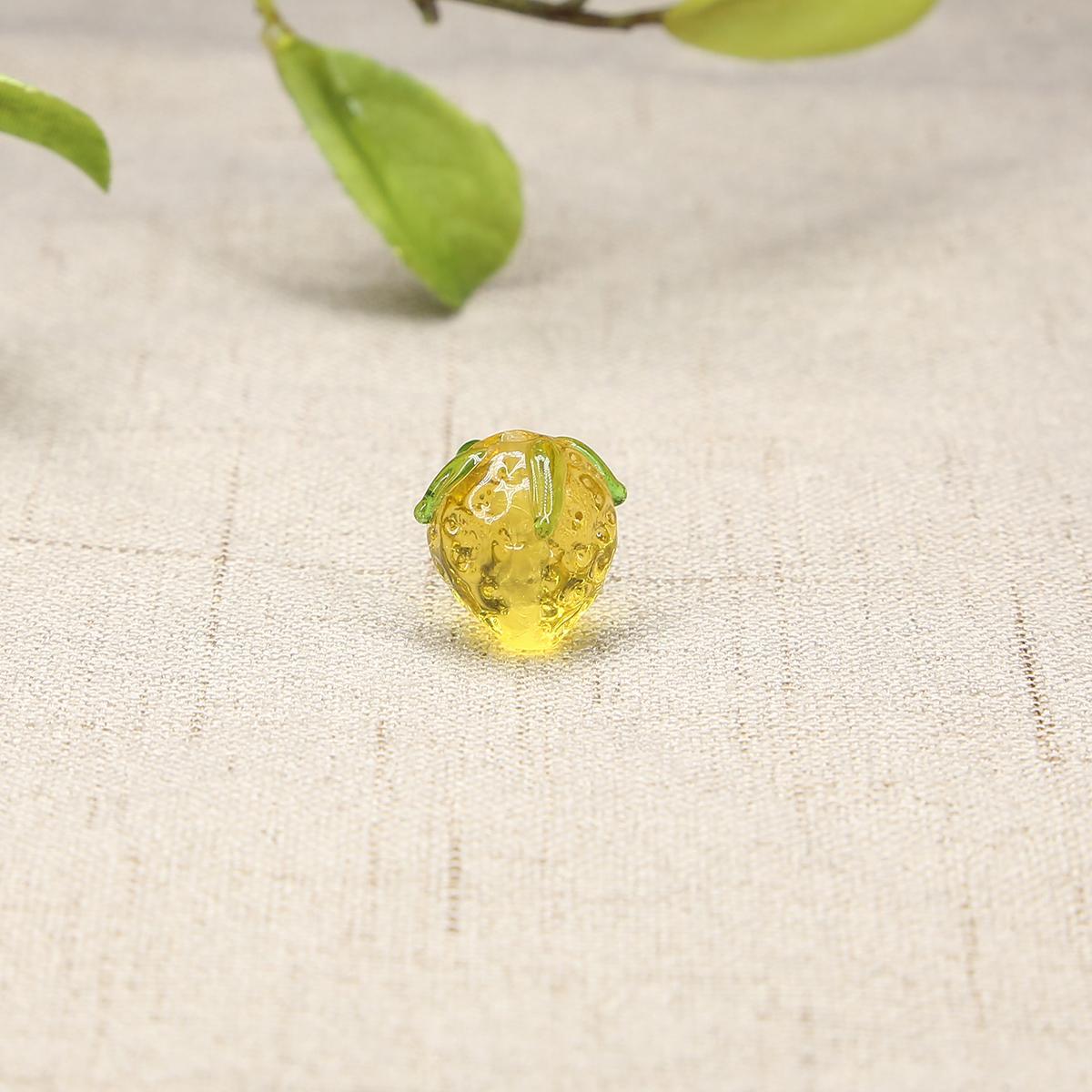 

Цветная глазурь в форме клубники, красочный стеклянный кулон для изготовления ювелирных изделий, браслет, ожерелье, серьги «сделай сам» 15*13mm 1pcs жёлтый