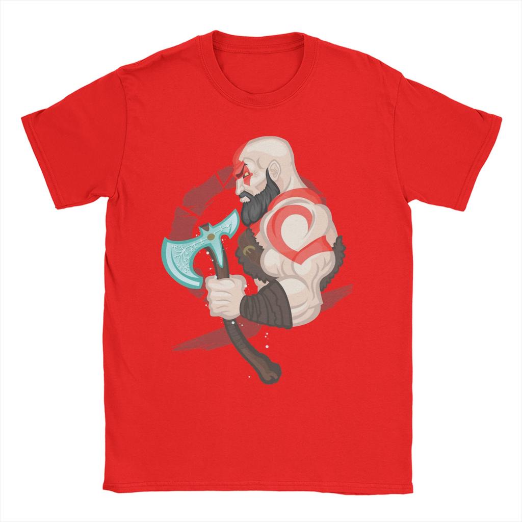 Crazy God of War Norse Gods Kratos TShirt Unisex Womens Crew Neck Cotton T Shirt Short Sleeve Tees Gift Idea Clothing