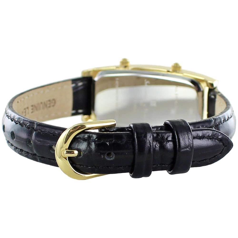 Leather Dual Time Black [Salvatore Marra] Women's Watch, Strap, Rectangular, Square, [] (no.4, 2)