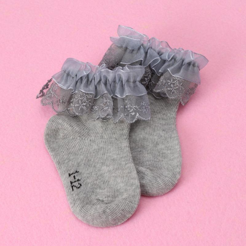 Newborn Baby Cotton Socks Lace Princess Combed Socks for Girls Infant Babe Socks