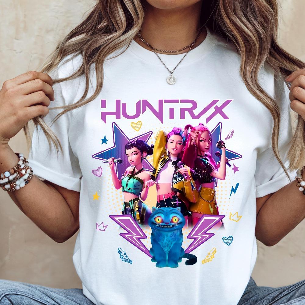 Huntrix T Shirt Demon Hunters Shirt Huntrix Girls T Shirt Mira Rumi Joey Shirt Demon Hunter Merch Gift For Kpop Fan Movie Shirt