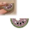 Watermelon Slice Brooch 1/2Pcs Rhinestone Brooch, Sparkling Fruit Lapel Pin, Sweater Shape Cardigan Coat Suits Accessories, Jewelry Gift for Women Pin